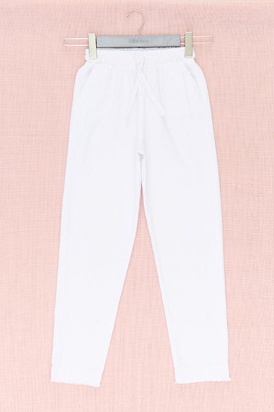 Fulla Moda Pantaloni cu talie elastică și ciucuri