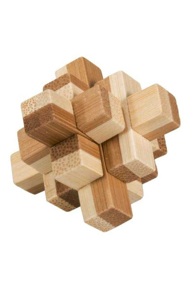 Fridolin Joc logic IQ 3D Puzzle in cutie metalica Block, Fridolin, editie pentru descoperire