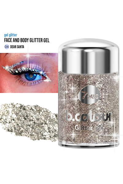 7DAYS Gel glitter pentru ten si corp B.COLOUR WE #04-dear santa 10 g