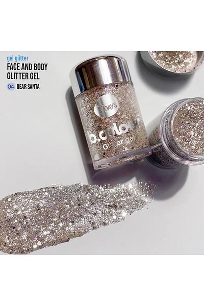 7DAYS Gel glitter pentru ten si corp 7Days B.COLOUR WE #04-dear santa 10 g