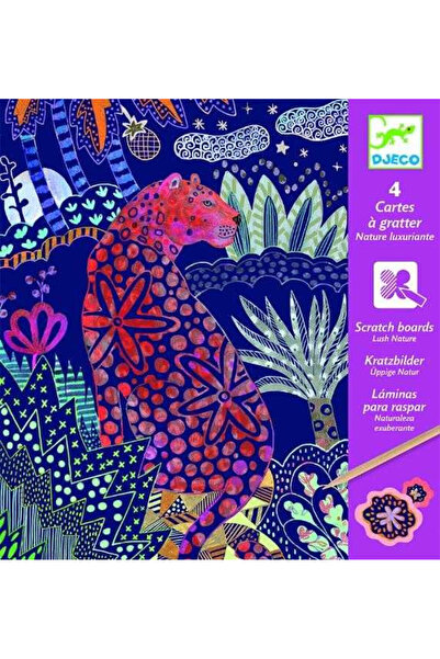 djeco Joc creativ de razuit Natura luxurianta, Djeco, pentru joaca libera