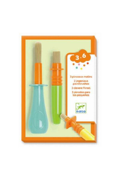 djeco Set of 3 ingenious brushes, Djeco, kids universal