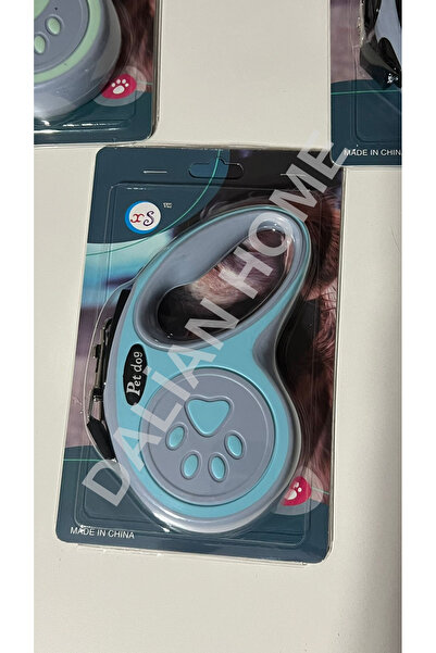 Dalian Home Evcil Hayvan Otomatik Geri çekilebilir Pati Desenli Gezdirme Tasması 3 Mt Kompakt Küçük