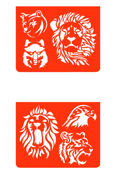 djeco Set sabloane Animale salbatice, Djeco, jucarie educationala