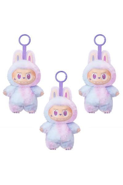 LABUBU Set of 3 Plush Toy, Labubu, Forward High Energy Series, Generation 3, LUCK, 17cm, Purple