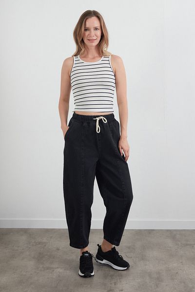 Fulla Moda Striped Halter Neck Body with Stoppers on the Sides