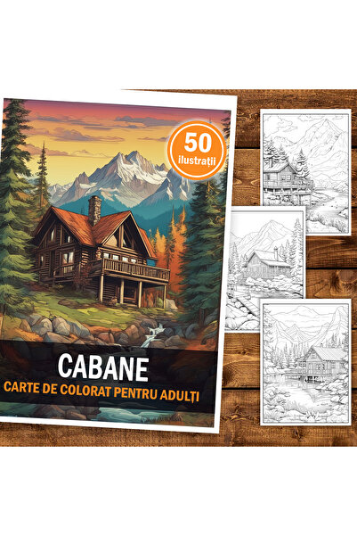Legendary Gifts Carte de colorat, 50 de ilustratii, Cabane