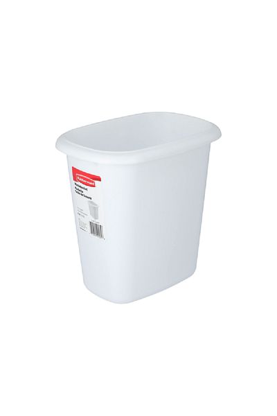 RUBBERMAID Rectangular Shaped Trash Can White 6 Liter