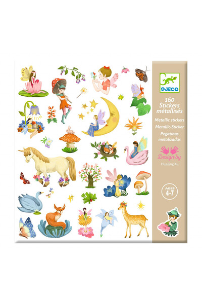 djeco Metallic stickers Fantastic creatures, Djeco, varied kids collection