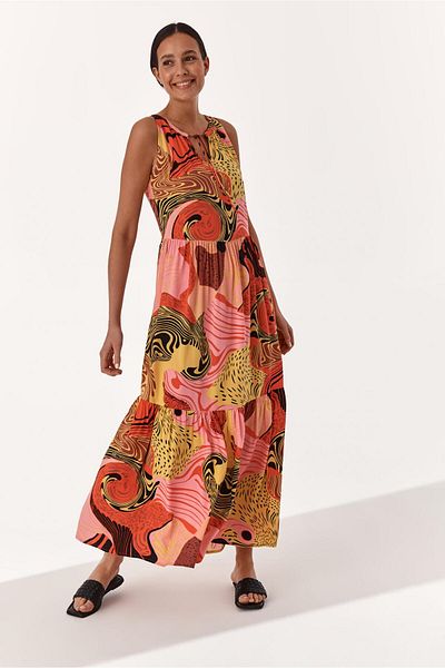 TATUUM Long sleeveless dress Oroko multicolor