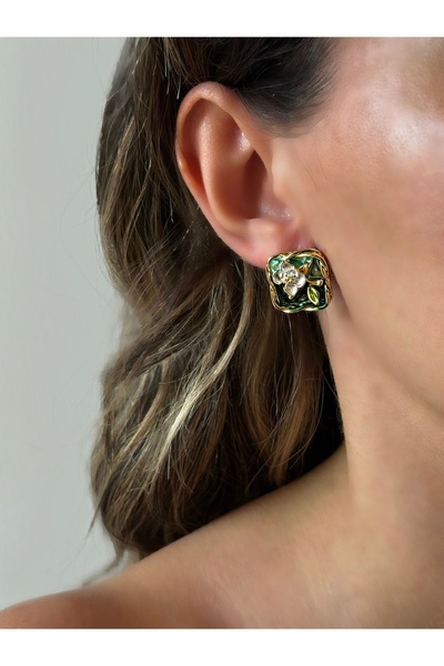 AYLAKAYA Steel Flower Patterned Earrings
