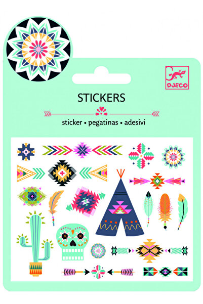 djeco Set abtibilduri Western, Djeco, varianta prietenoasa