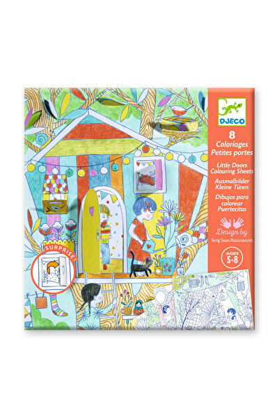 djeco Coloring pages with surprises Nina's Games, Djeco, varied kids collection
