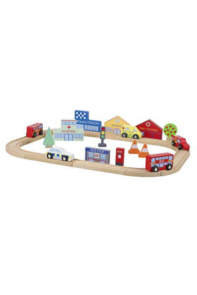 Orange Tree Toys Circuit cu vehicule utilitare, Orange Tree Toys, super distractiv