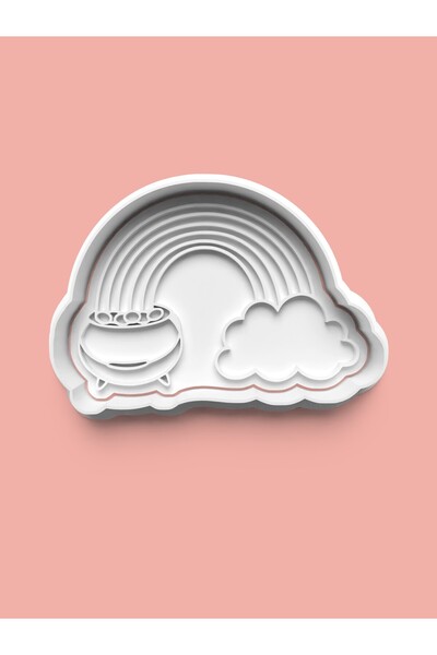 AKTASTORE قالب كوكيز على شكل قوس قزح وقالب عجينة السكر