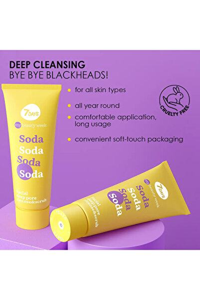 7DAYS Exfoliant facial pentru micsorarea porilor SODA 80 ml