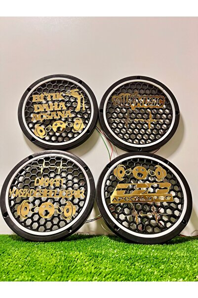 TREND DB Apocalpse Yazılı 4 Adet 20Cm Midrange Hoparlör Uyumlu 358 Modlu Kayar Ledli Kapak(Pleksi Yazılı)
