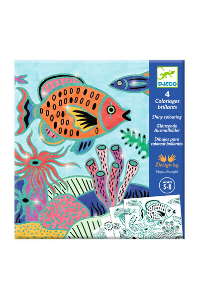 djeco Planse de colorat In mare, Djeco, varianta plus