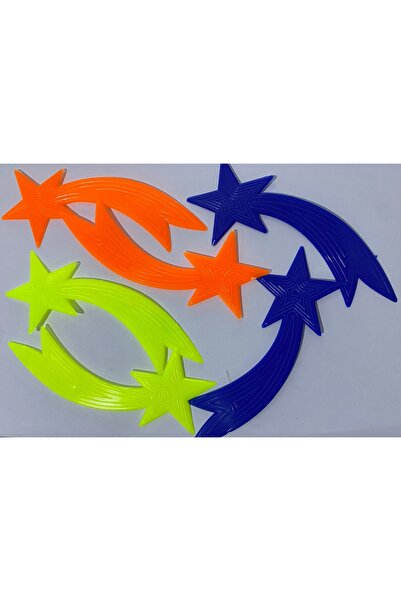 abnturk 6 Adet Kayan Yıldız Figürlü Bisiklet Tekerleği Jant Süsü Motor Teker Dekoru