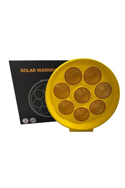Genenic Traffic warning lights sunflower lights solar LED round flash traffic signal