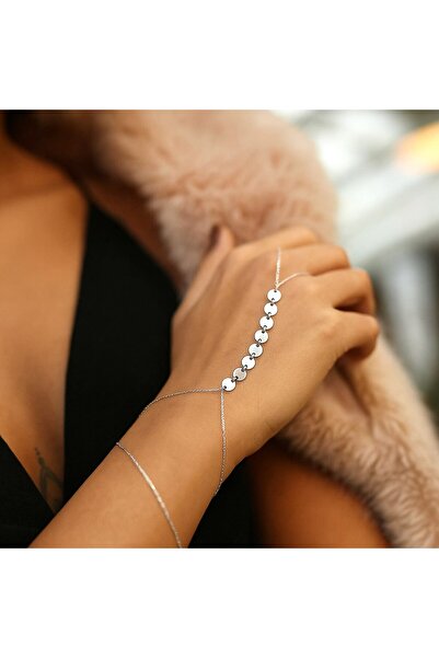 YümanınYumağı Silver Color Sequin Thin Chain Steel Shahmeran