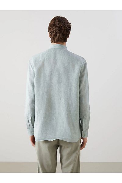 LC Waikiki Ανδρικό πουκάμισο με μακρυμάνικο λινό Slim Fit