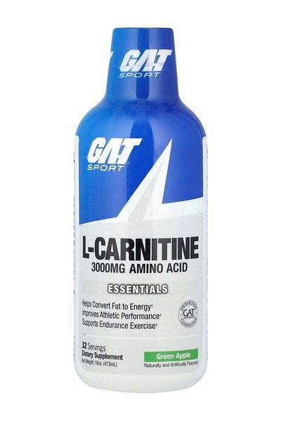 GAT SPORT L-Carnitine Green Apple 3000 mg 16 oz (473 ml)