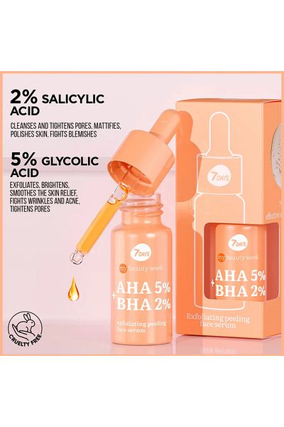 7DAYS Ser facial exfoliant 7DAYS AHA 5%+BHA 2% 20 ml