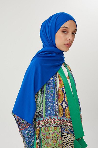 Pull Scarfs Saks Blue - Πολυτελές Βαμβακερό Βαμβακερό