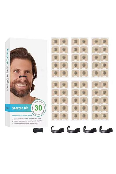 Sprise Anti-snoring nasal dilator, 4 strips, applicator, 30 adhesive patches