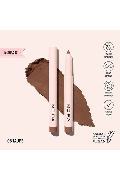 MOİRA It Glance Eyeshadow Pencil (008, Dark Grey)