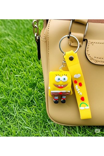 HISCOSMETIC 3D Luxury Big Size Spongebob Silicone Keychain and Bag Accessory