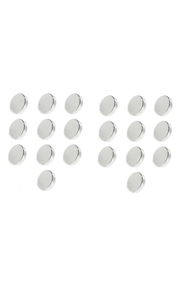 dalimag Set 20 magneti foarte puternici, gri, disc, simplu, 10mm X 3 mm
