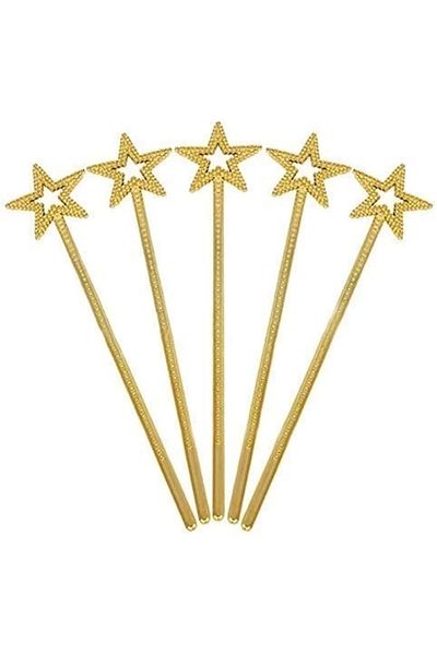 CANSA Gold Color Star Fairy Wand Fairy Wand 34 Cm 1 Piece