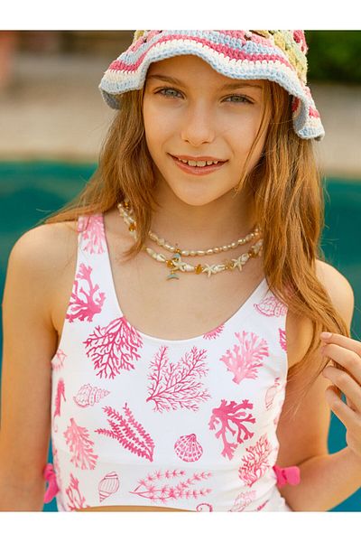 LC Waikiki White Quick Dry Uv Protection Girls Mayokini
