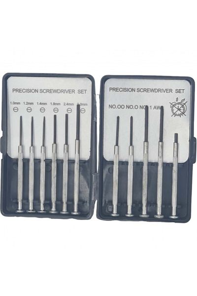 dalimag Precision screwdriver set, 11 screwdrivers, 1.0 mm - 3.0 mm