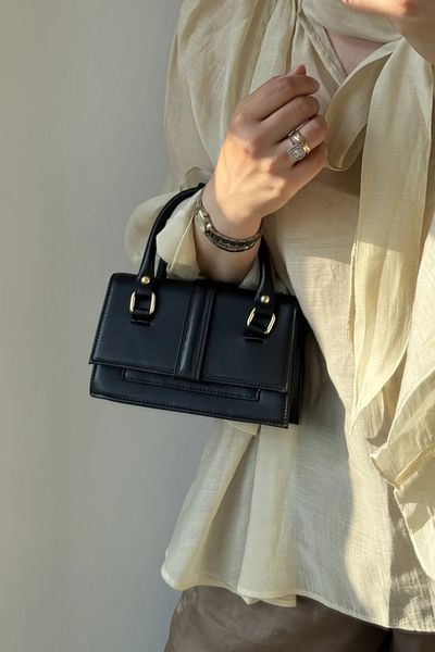 LEONAS Multi-Eye Stylish Women's Hand and Shoulder Bag Tarnel Black