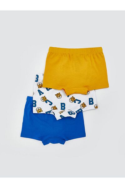 LC Waikiki New Season Printed Combed Cotton Boy's Boxer 3-Piece - W51758Z1
