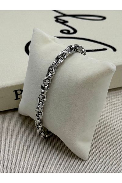 DEEPWELL Silver Color Chain Women's Steel Bracelet Dbw08