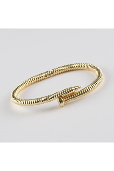 Generic Brand Unisex Gold Color Twist Nail Bracelet
