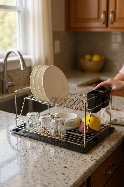 nilşah Metal Bulaşıklık, Şık Tasarım, Plastik Tabanlık, Kolay Kurulum ve Kull...