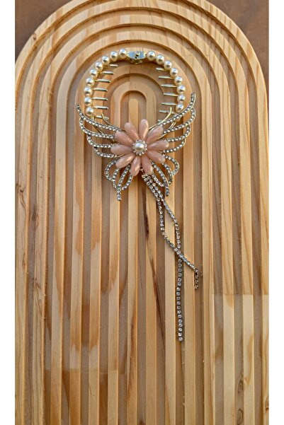 JHTshop الذهب معدن الصلب الربيع مقبض مشبك اللؤلؤ استرخى فراشة مفصلة مشبك