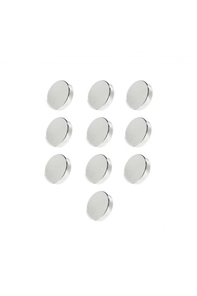 dalimag Set 10 magneti foarte puternici, gri, disc, simplu, 10mm X 3 mm