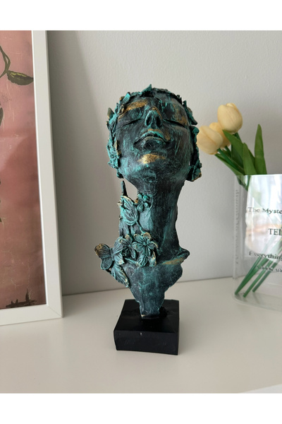 ALCSTORE Dekoratif Çiçekli Kadın Heykel Biblo