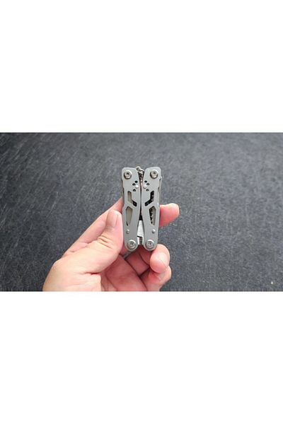 dalimag Multifunctional folding keychain pliers, 10 functions, black