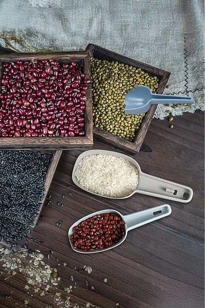 Mutfak Köşesi Alora Multi-Purpose 3-Piece Food Ladle - Food, Pulses, Spices and Detergent Spoon - Measuring Spoon Set