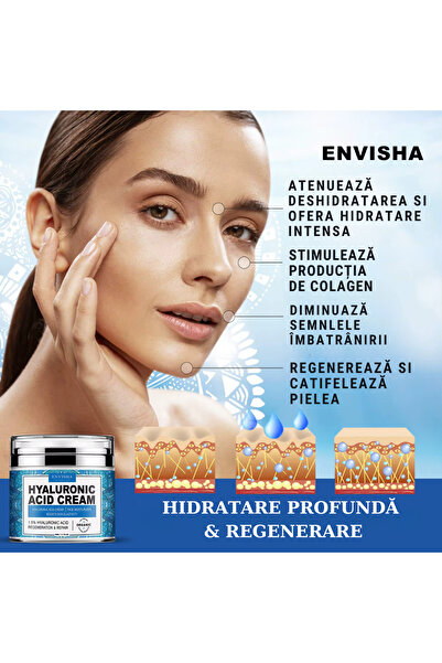 OEM Hyaluronic Acid Moisturizing Cream - ENVISHA, 50 ml