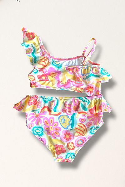 Nilmay mayo Girl's Ruffle Detailed Swimsuit