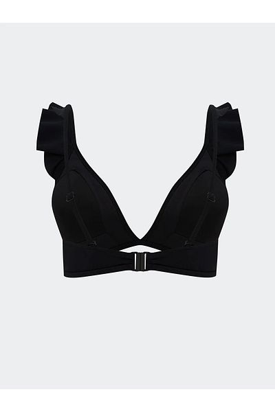 LC Waikiki Lcw Dream Black Plain Women's Bikini Top with Removable Pads