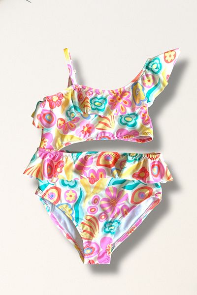 Nilmay mayo Girl's Ruffle Detailed Swimsuit